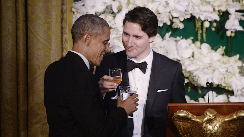 Illustration for article titled The Obamas Host the Trudeaus at Sasha and Malia's First White House State Dinner
